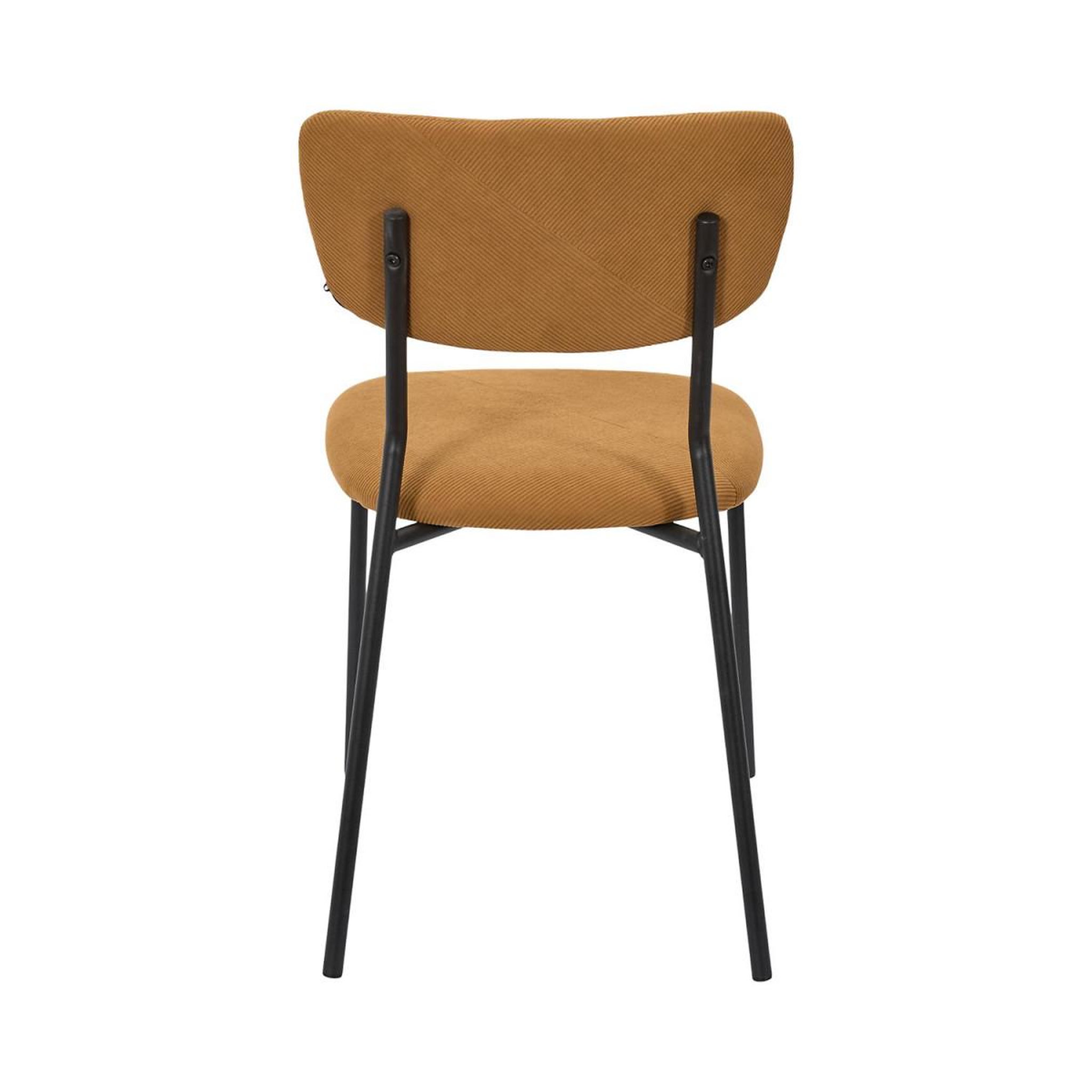 Voir la diapositive 6 : The Home Deco Factory Lot de 4 chaises côtelées  jules  78cm jaune
