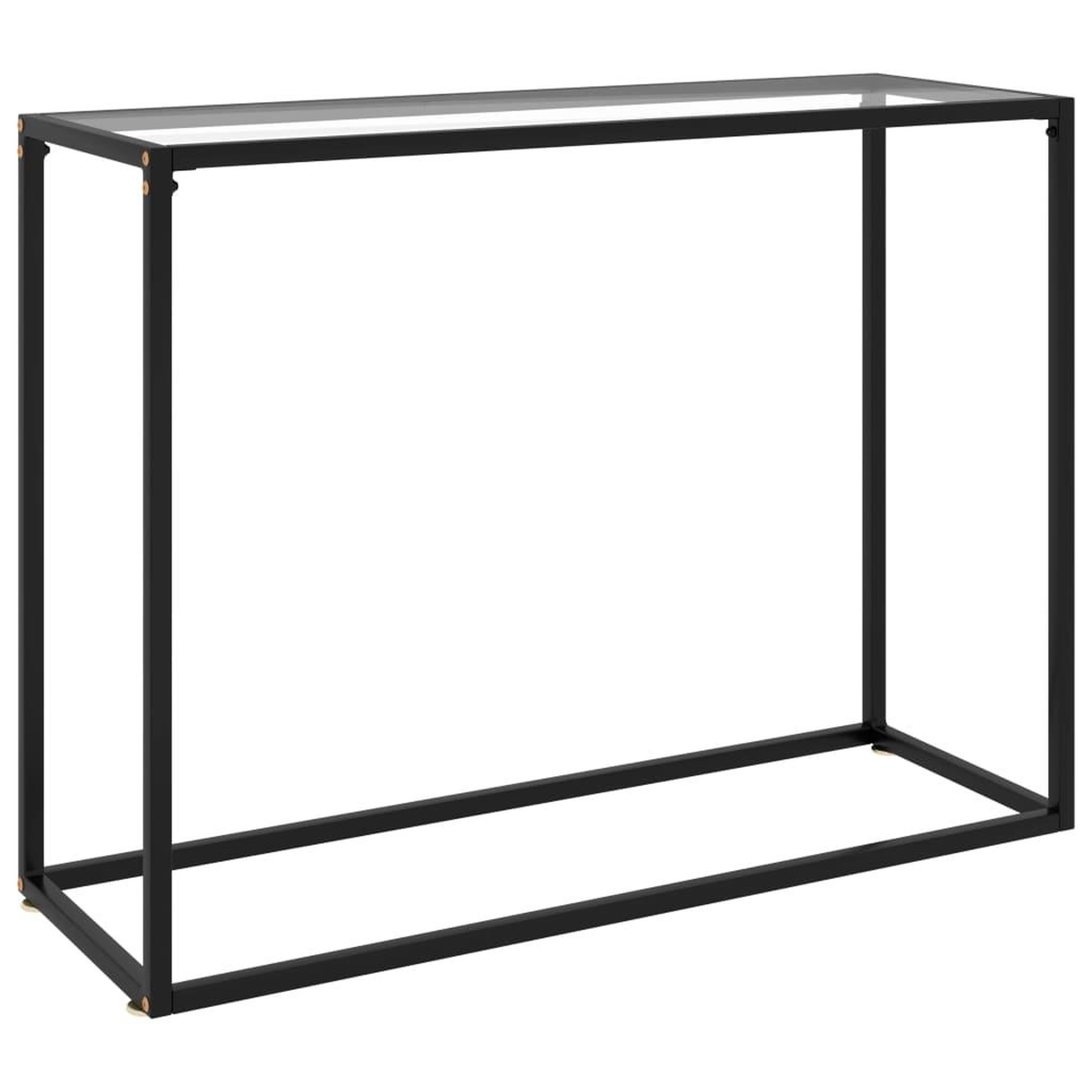 Voir la diapositive 1 : VIDAXL Table console Transparent 100x35x75 cm Verre trempe
