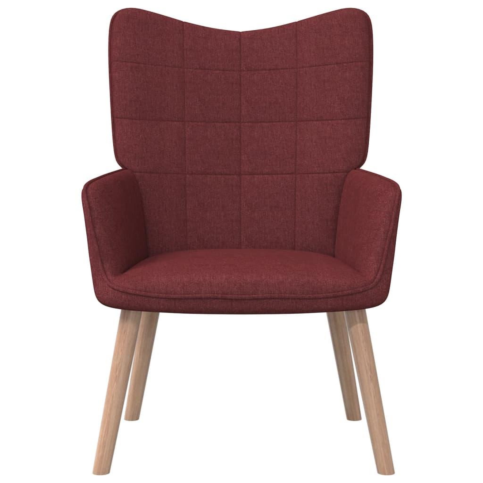 Voir la diapositive 2 : VIDAXL Chaise de relaxation Rouge bordeaux Tissu