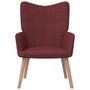 Voir la diapositive 2 : VIDAXL Chaise de relaxation Rouge bordeaux Tissu