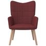 Voir la diapositive 2 : VIDAXL Chaise de relaxation Rouge bordeaux Tissu