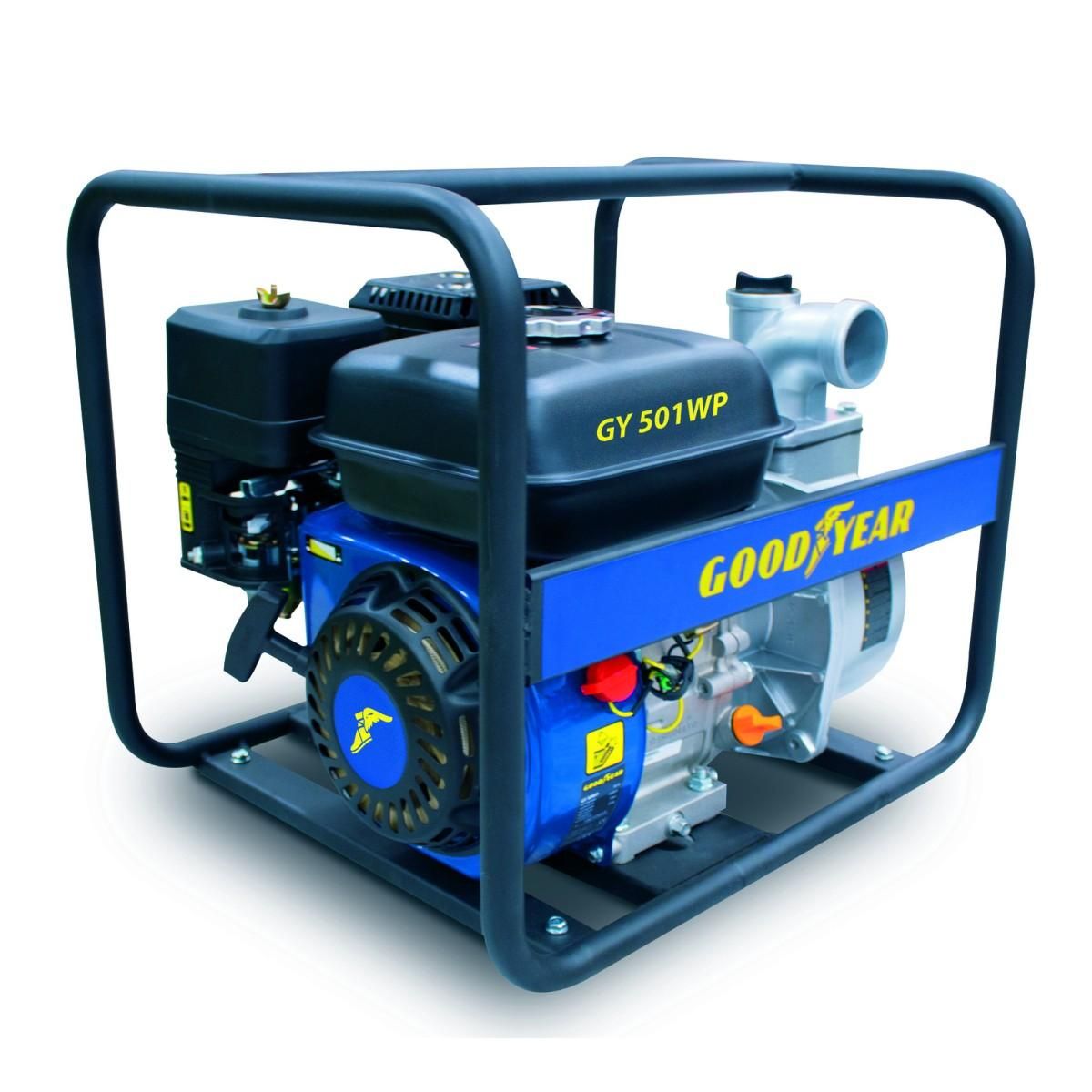 GOODYEAR Pompe à Eau Thermique 7CV - Motopompe Essence Moteur 4T OHV 212Cm3 Eau Propre - Raccords 50mm Caves Piscine Irrigation GOODYEAR