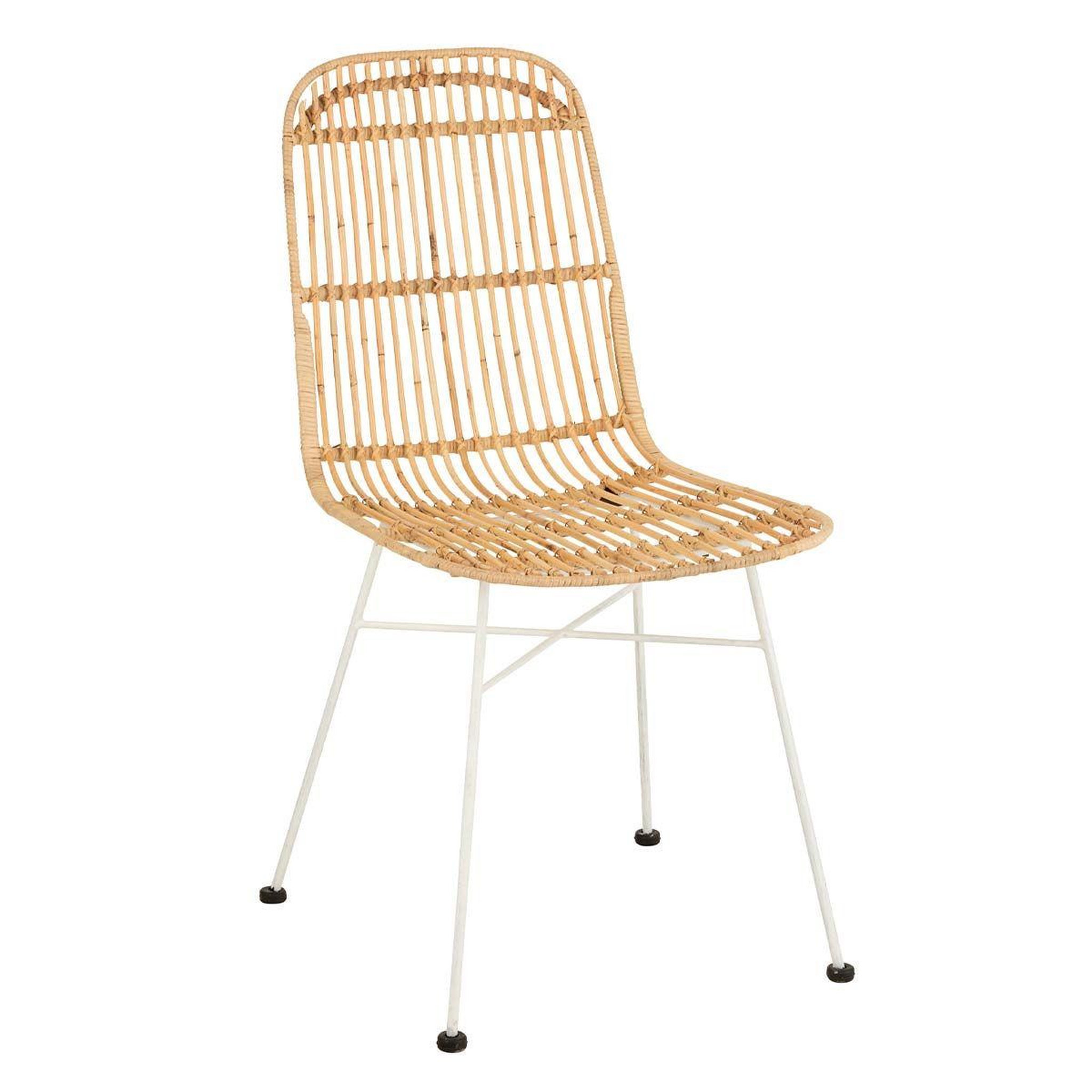 Voir la diapositive 1 : J-LINE Chaise design en rotin  ema  88cm naturel