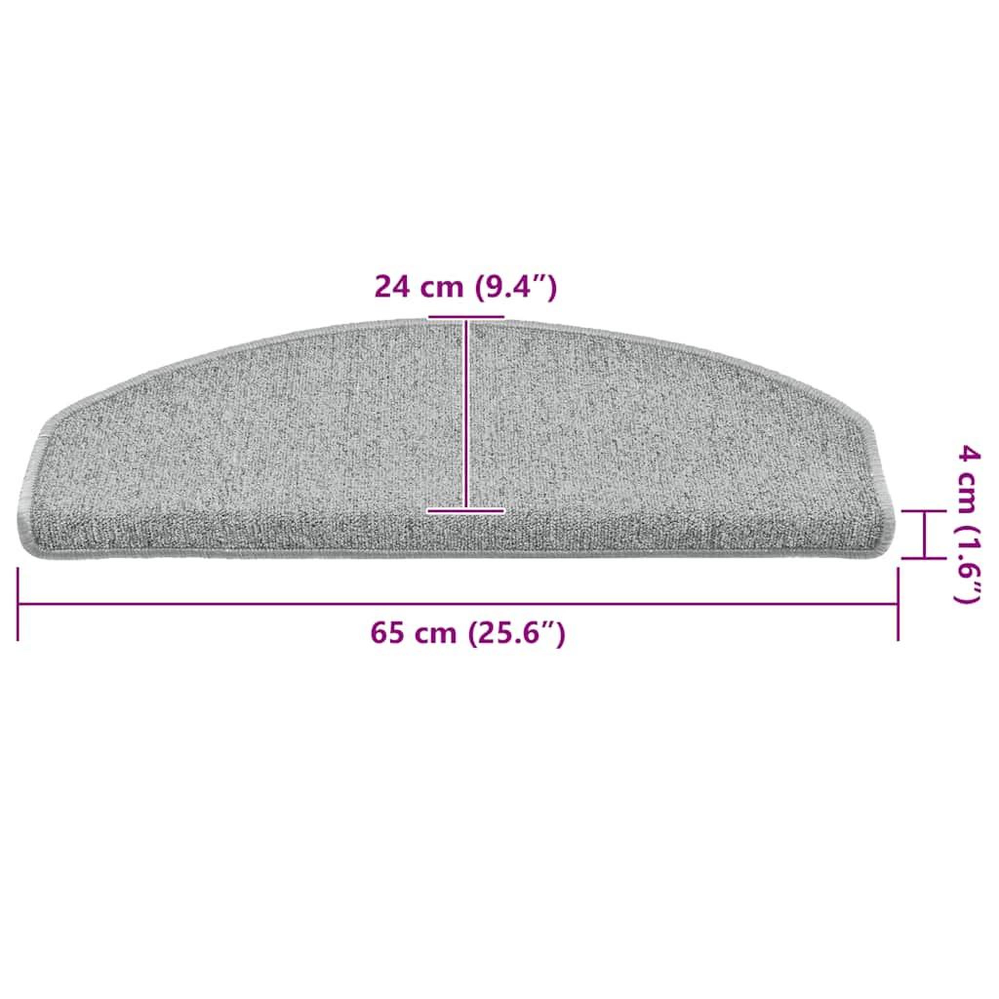Voir la diapositive 6 : VIDAXL Tapis d'escalier 30 pcs gris clair 65x24x4 cm