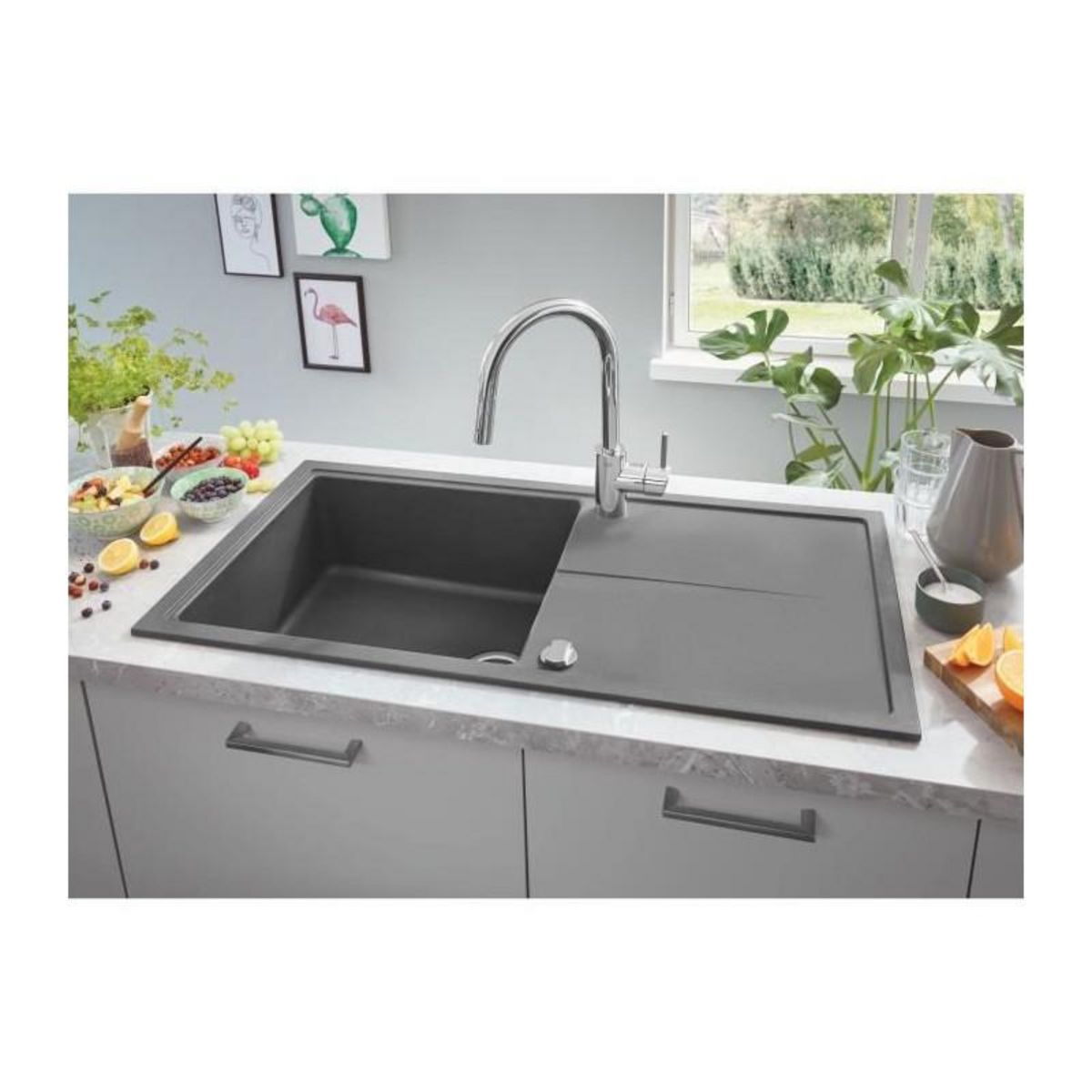 Grohe GROHE - Evier composite avec egouttoir - K400