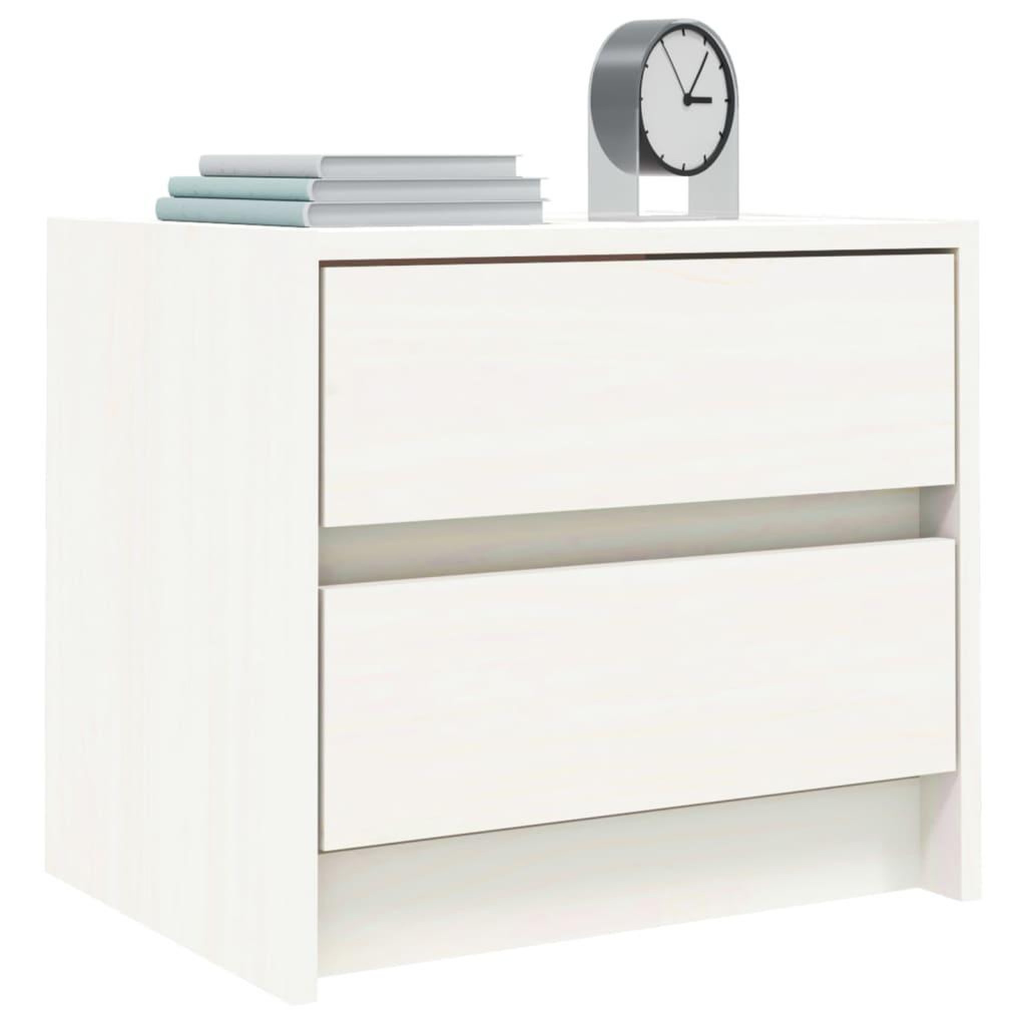 Voir la diapositive 3 : VIDAXL Tables de chevet 2 pcs blanc 40x31x35,5 cm bois de pin massif
