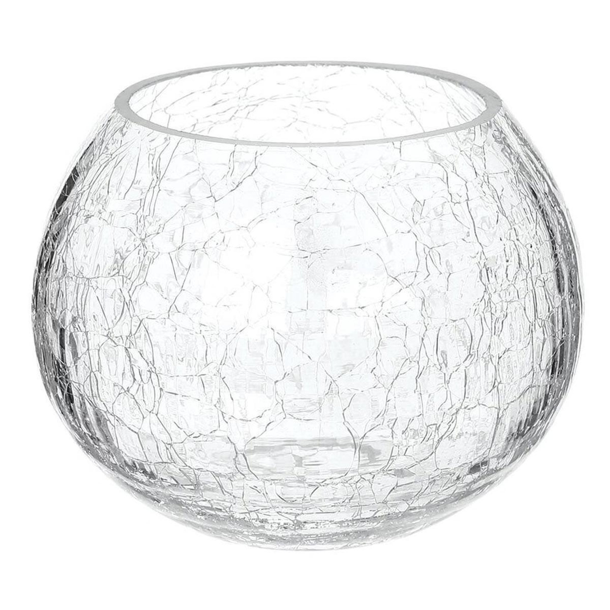 ATMOSPHERA Photophore en Verre  Craq  10cm Transparent