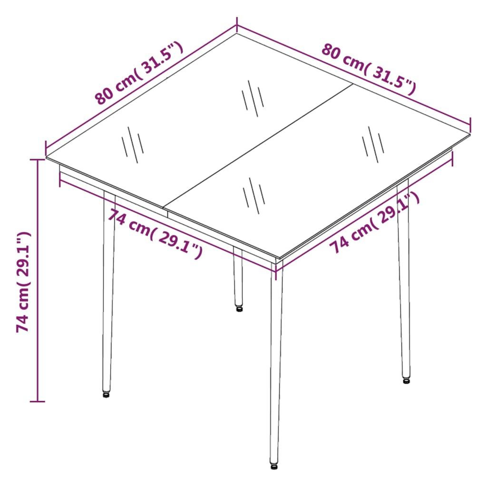 Voir la diapositive 6 : VIDAXL Ensemble a manger de jardin 5 pcs Noir