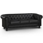 Paris Prix Canapé 3 Places  Chesterfield  209cm Noir
