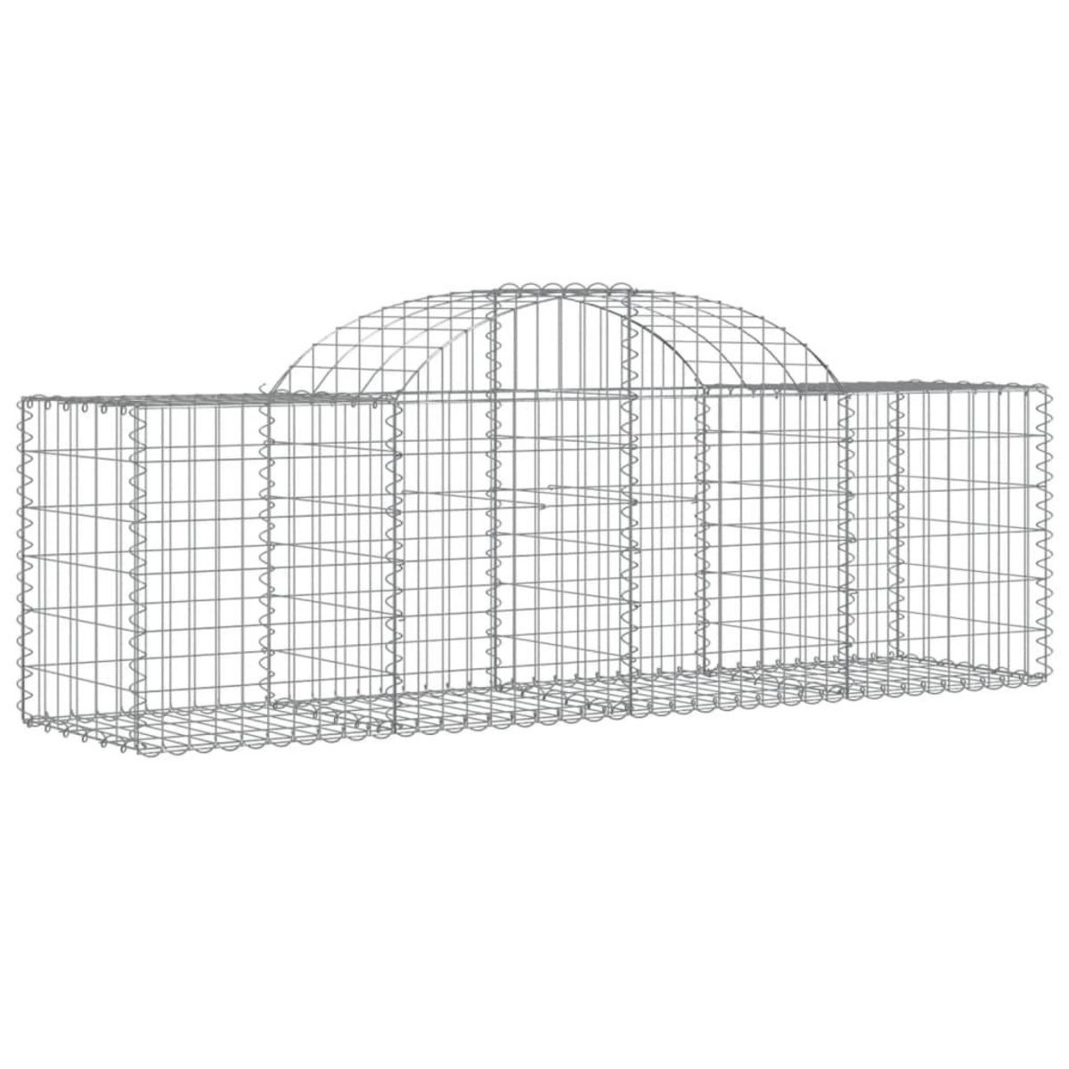 VIDAXL Paniers a gabions arques 7 pcs 200x50x60/80 cm Fer galvanise