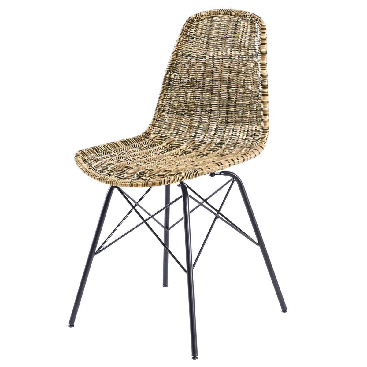 Rendez vous déco Table et chaises de jardin 8 personnes en bois et résine tressée-Tiptur