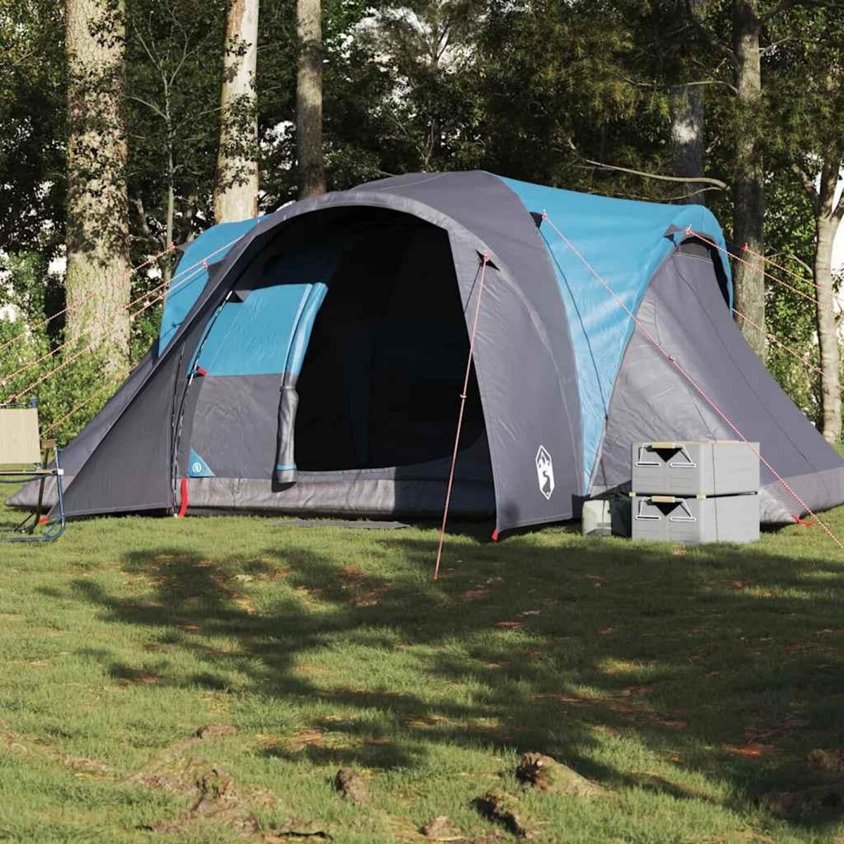 VIDAXL Tente familiale a dome 6 personnes bleu impermeable
