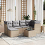 Voir la diapositive 1 : VIDAXL Salon de jardin avec coussins 7pcs melange beige resine tressee