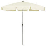 VIDAXL Parasol de plage jaune sable 180x120 cm