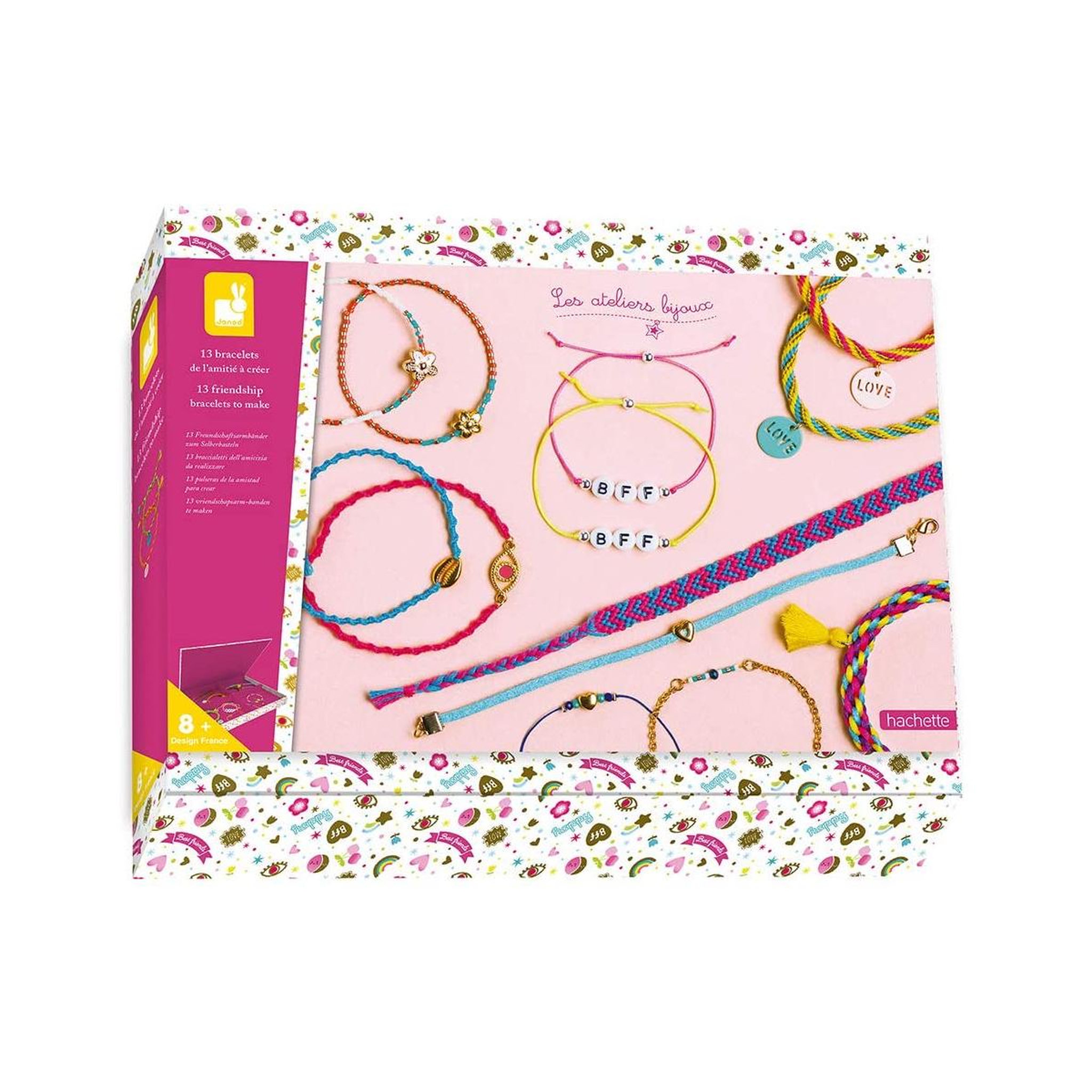 Voir la diapositive 2 : Juratoys-Janod Coffret 13 Bracelets de l amitie a creer