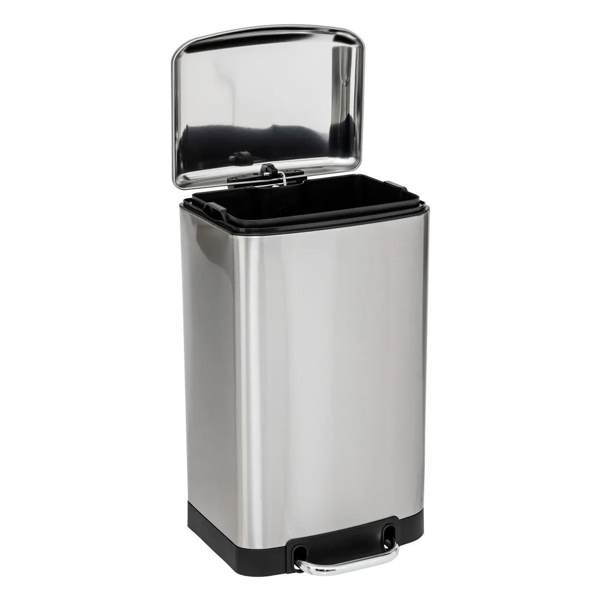 Voir la diapositive 2 : FIVE Poubelle de cuisine en inox  ariane  20l argent