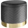 Voir la diapositive 2 : tectake Pouf coffre de rangement aspect velours COCO matelassé