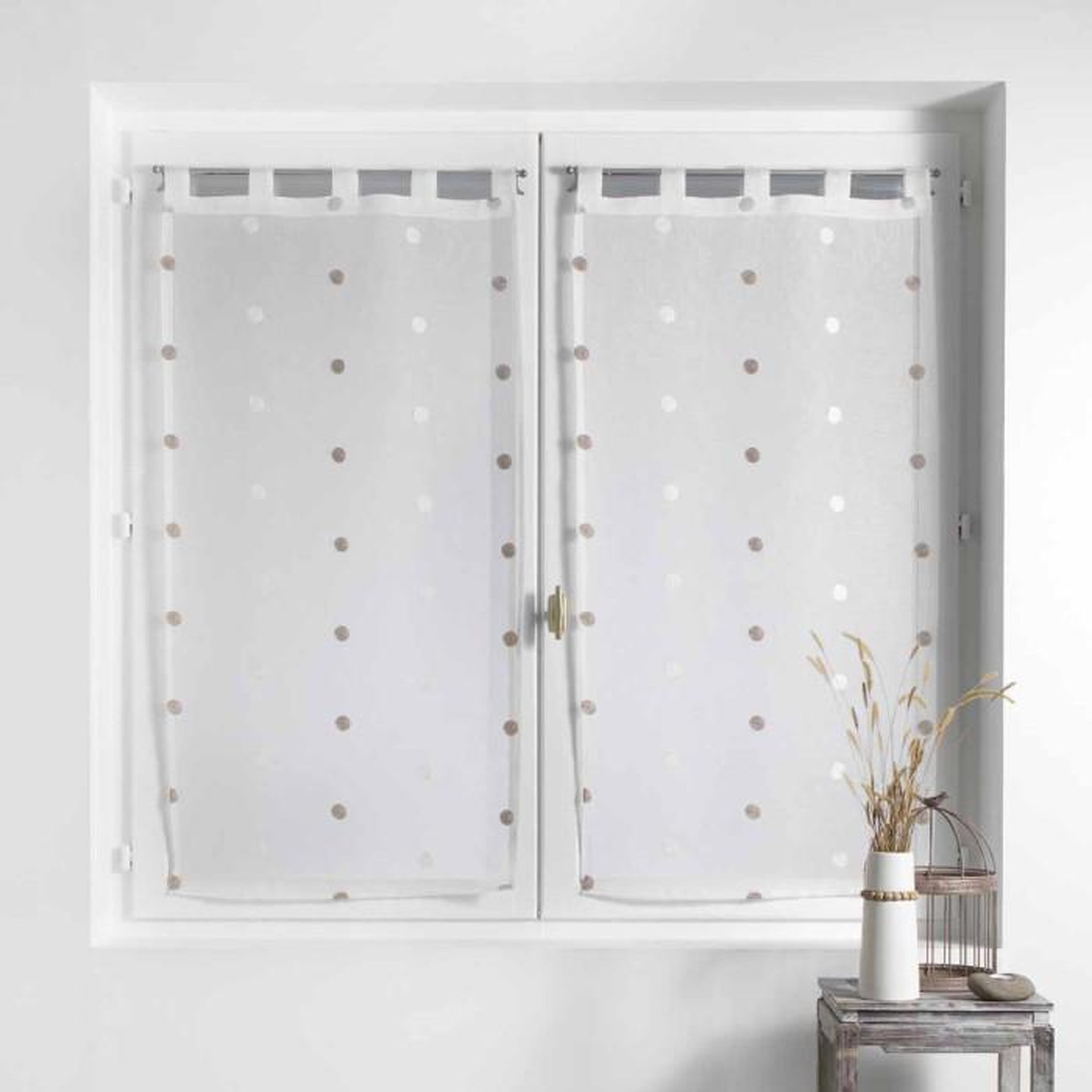 Voir la diapositive 1 : Paris Prix Paire de Voilages  Lorna  60x120cm Blanc