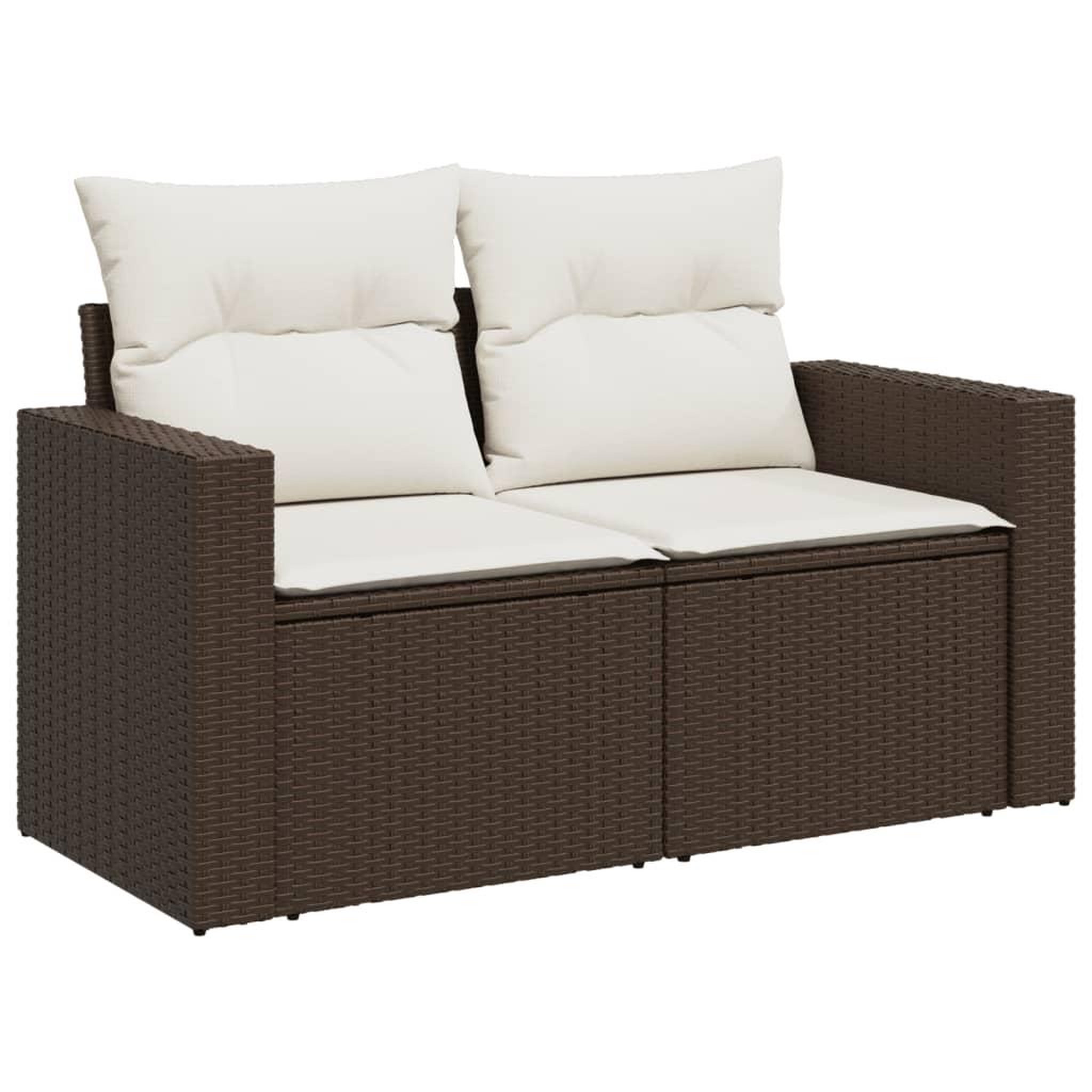 Voir la diapositive 5 : VIDAXL Salon de jardin 10 pcs avec coussins marron resine tressee