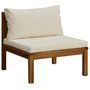 Voir la diapositive 4 : VIDAXL Canape de jardin 3 places et coussin creme Bois d'acacia massif