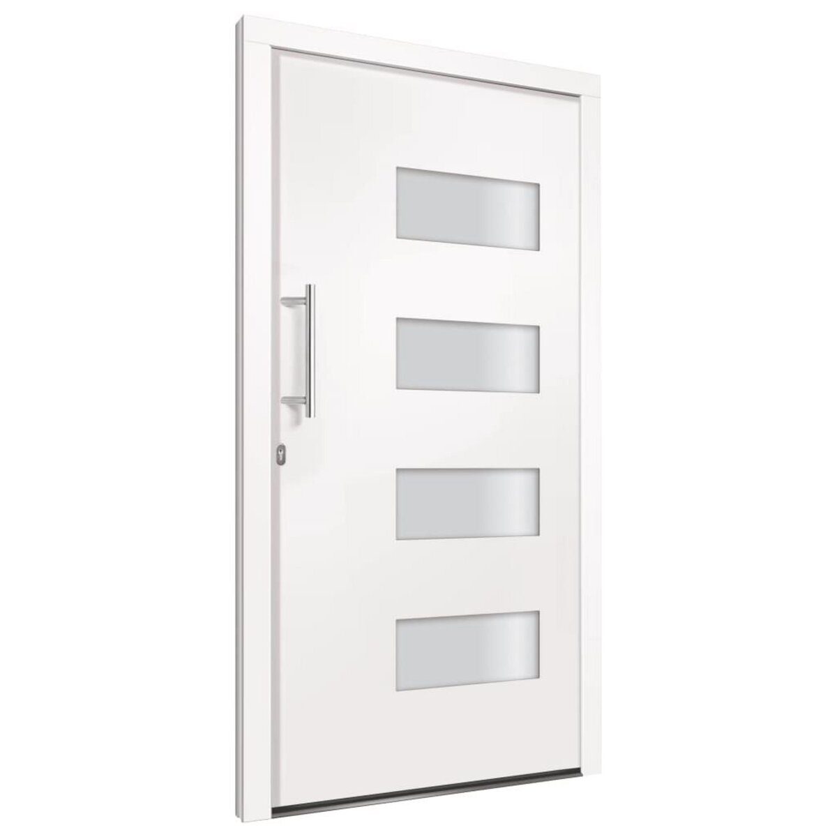 VIDAXL Porte d'entree Aluminium et PVC Blanc 110x210 cm
