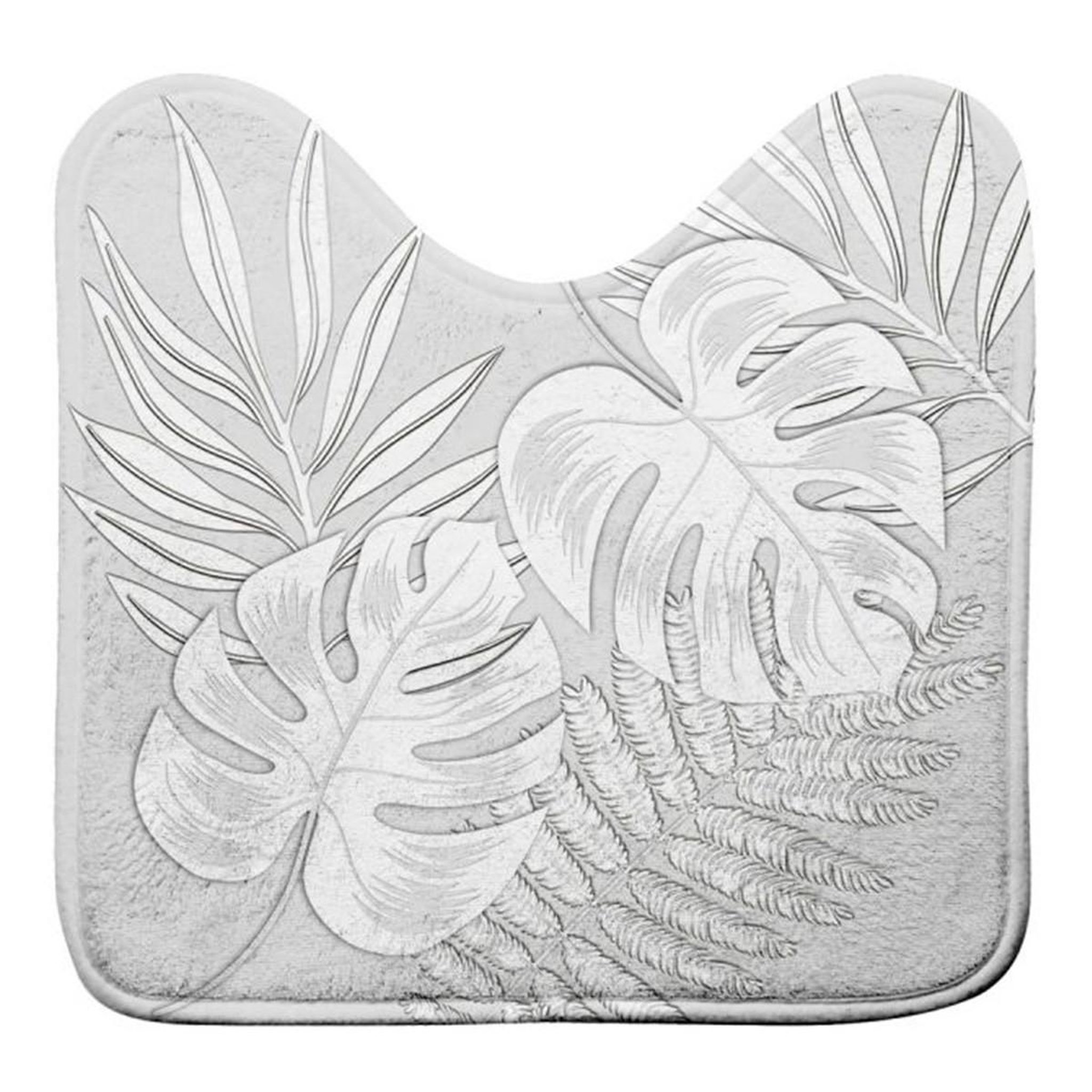 Douceur d'Intérieur Tapis contour wc microfibre  amber  45x45cm gris