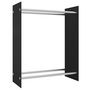 Voir la diapositive 2 : VIDAXL Portant de bois de chauffage Noir 80x35x100 cm Verre trempe