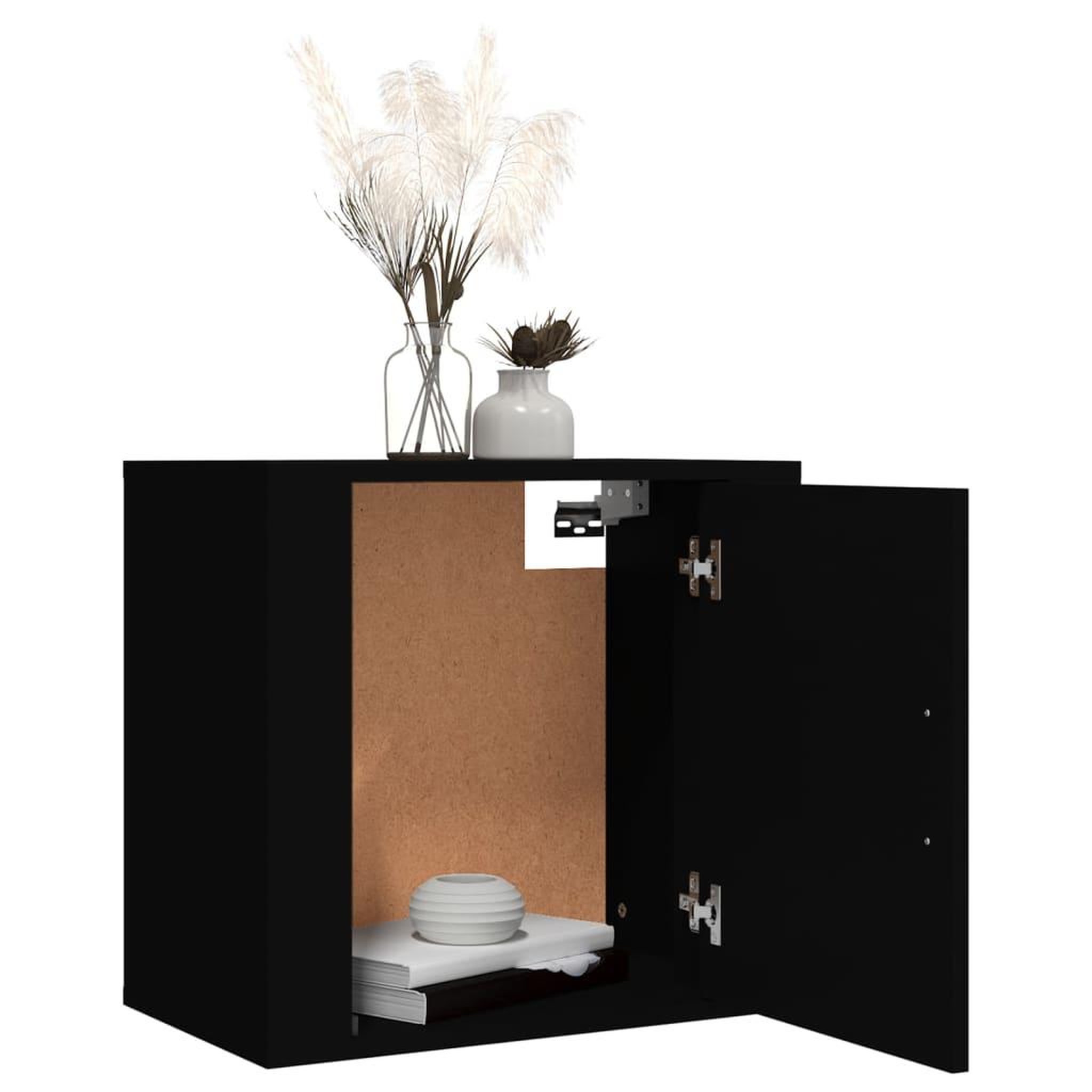 Voir la diapositive 4 : VIDAXL Table de chevet murale Noir 50x30x47 cm