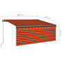 Voir la diapositive 6 : VIDAXL Auvent retractable manuel avec store 3x2,5 m Orange et marron