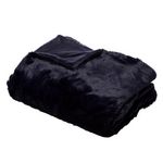 FEERIC LIGHT & CHRISTMAS Plaid Imitation Fourrure  Grand Hôtel  125x150cm Bleu