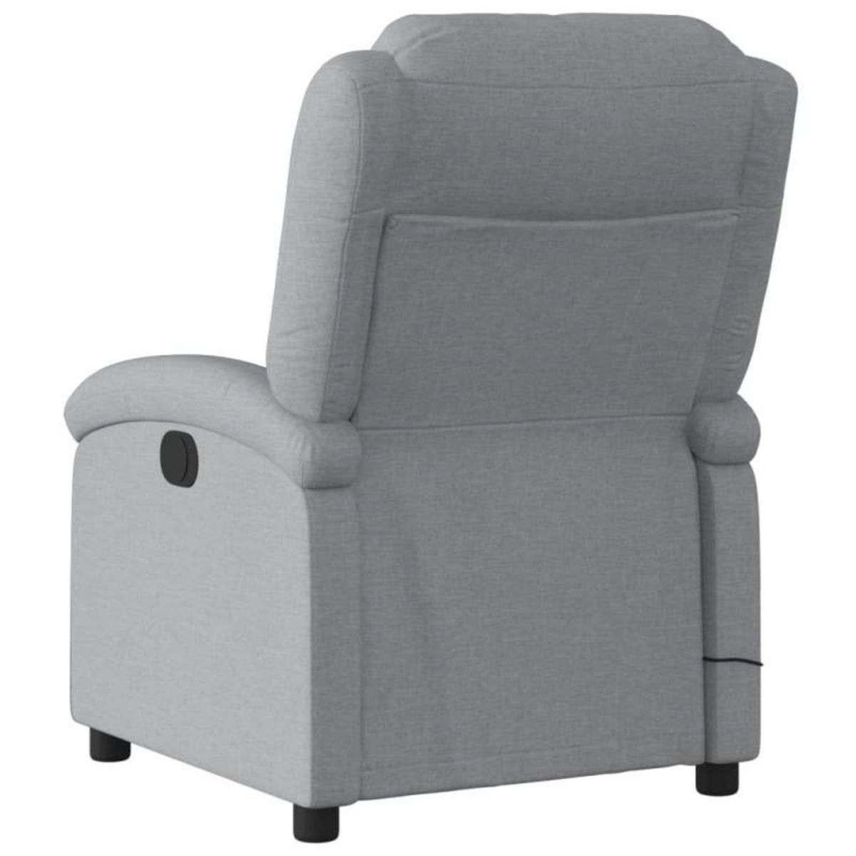 VIDAXL Fauteuil de massage inclinable Gris clair Tissu