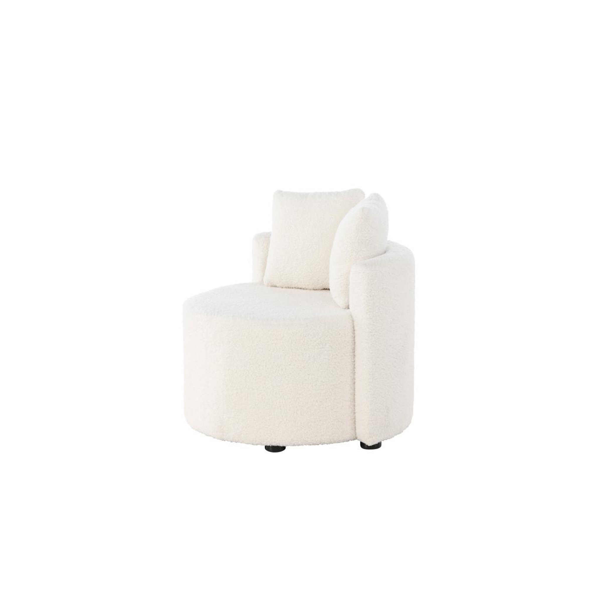 Voir la diapositive 6 : Paris Prix Fauteuil enfant en bouclette  kelso  59cm blanc