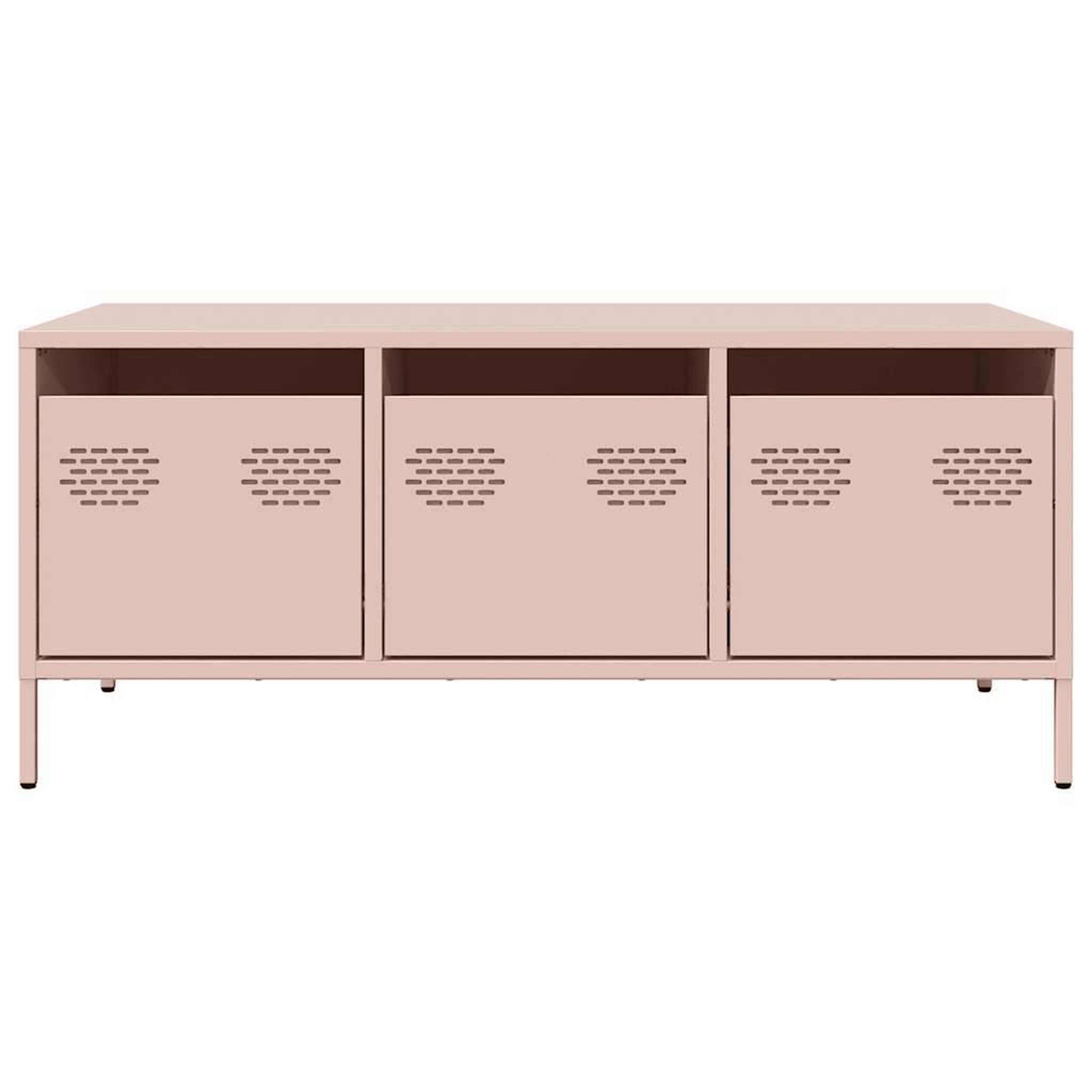 Voir la diapositive 4 : VIDAXL Table basse rose 101,5x50x43,5 cm acier lamine a froid