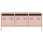 Voir la diapositive 4 : VIDAXL Table basse rose 101,5x50x43,5 cm acier lamine a froid