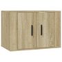 Voir la diapositive 4 : VIDAXL Meubles TV muraux 3 pcs chene sonoma 57x34,5x40 cm