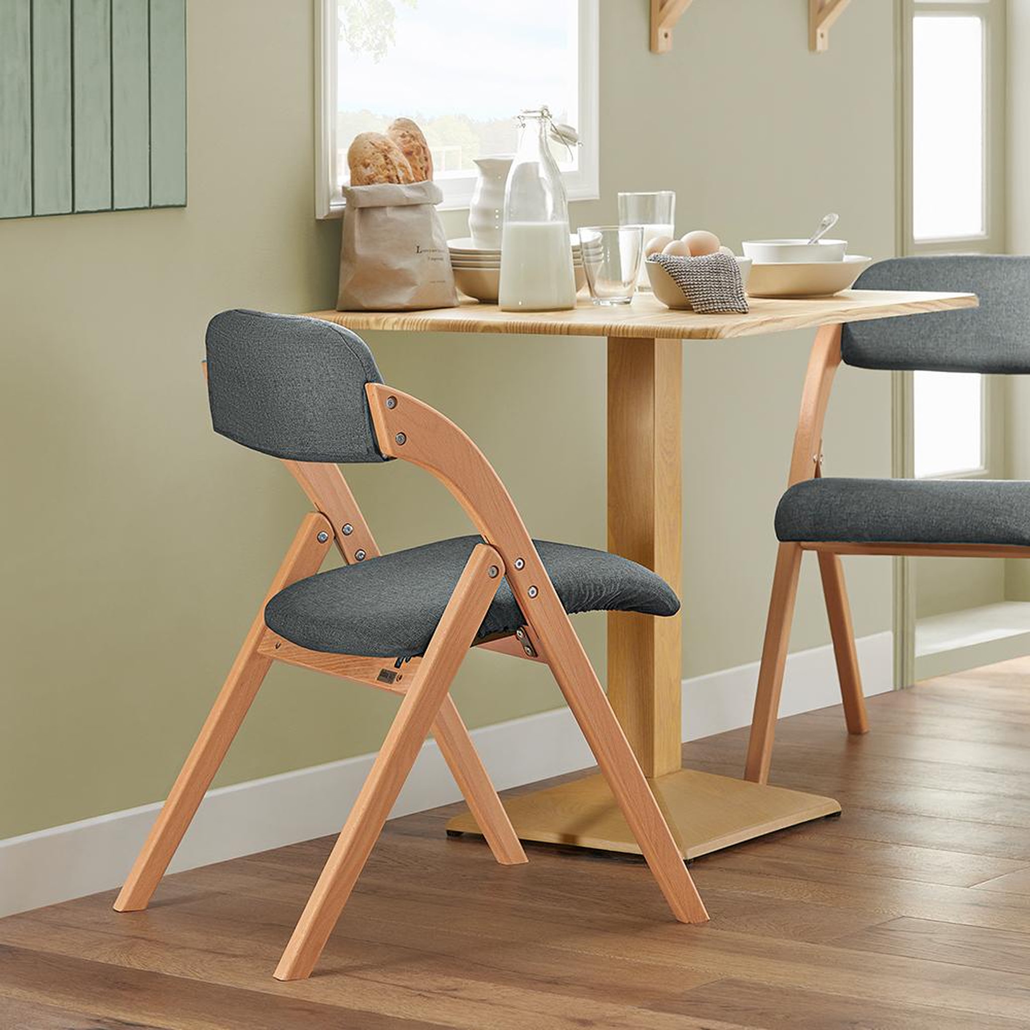 Voir la diapositive 5 : SOBUY Chaise Pliante Rembourrée Gris Foncé 47.5x52x77cm FST92-SGX2