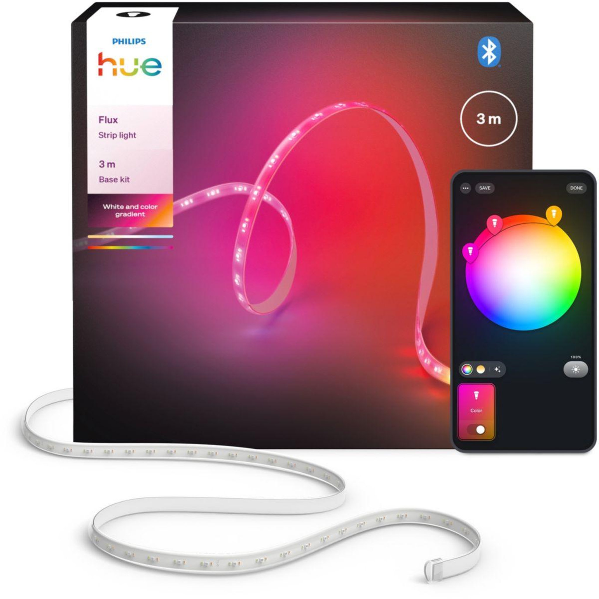 PHILIPS HUE Bandeau led flux strip light 3m white&color gradient