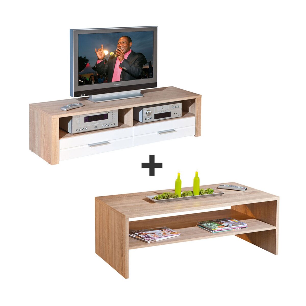Ensemble table basse + meuble TV VOLUTO