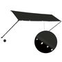 Voir la diapositive 2 : VIDAXL Auvent retractable avec LED 400x150 cm Anthracite