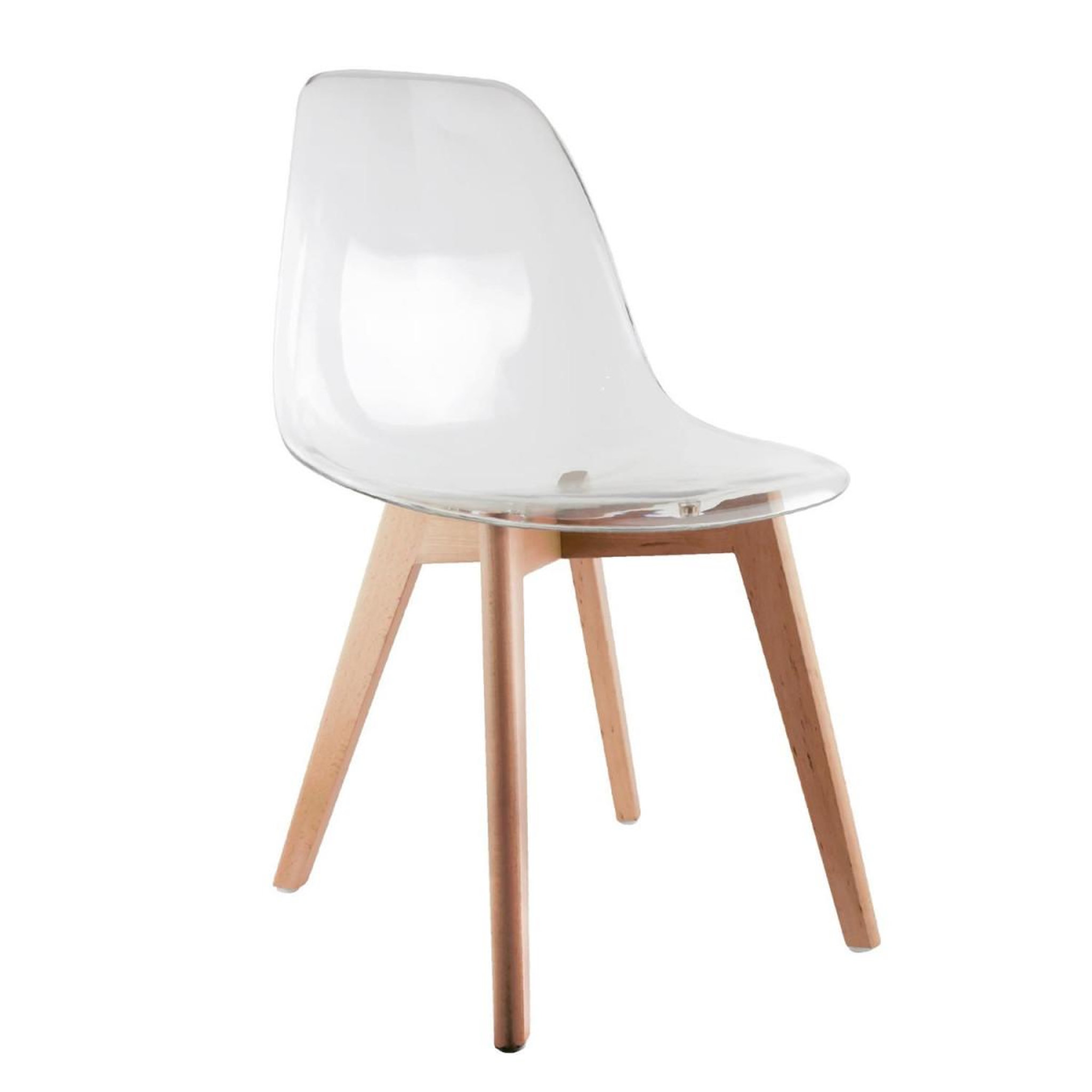 Voir la diapositive 2 : The Home Deco Factory Lot de 2 chaises scandinave  vika  83cm transparent