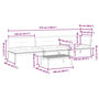 Voir la diapositive 6 : VIDAXL Salon palette de jardin avec coussins 4pcs bois d'acacia massif