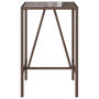 Voir la diapositive 5 : VIDAXL Table de bar d'exterieur marron 70x70x110 cm resine tressee