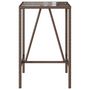 Voir la diapositive 5 : VIDAXL Table de bar d'exterieur marron 70x70x110 cm resine tressee