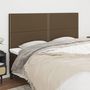 Voir la diapositive 1 : VIDAXL Tetes de lit 4 pcs Marron Fonce 80x5x78/88 cm Tissu