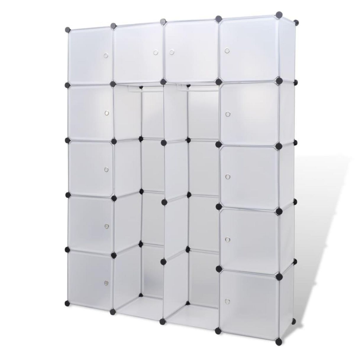 VIDAXL Armoire modulaire 14 compartiments blanc 37 x 146 x 180,5 cm
