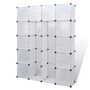 Voir la diapositive 2 : VIDAXL Armoire modulaire 14 compartiments blanc 37 x 146 x 180,5 cm