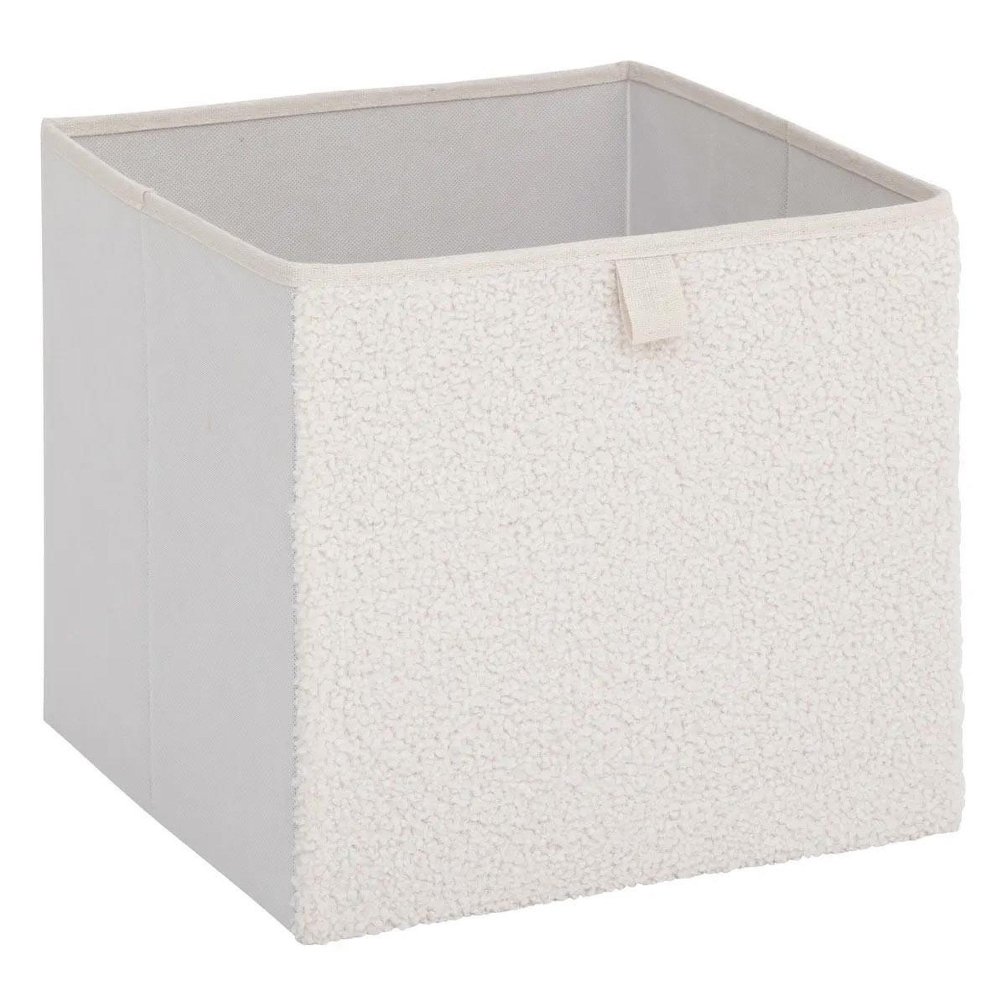 FIVE Boîte de rangement  bouclette  31x31cm blanc