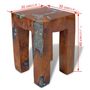 Voir la diapositive 6 : VIDAXL Tabouret Bois de teck massif et resine
