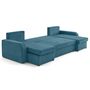 Voir la diapositive 2 : BEST MOBILIER Valos - canapé panoramique en u - 7 places - convertible avec coffres - en velours côtelé