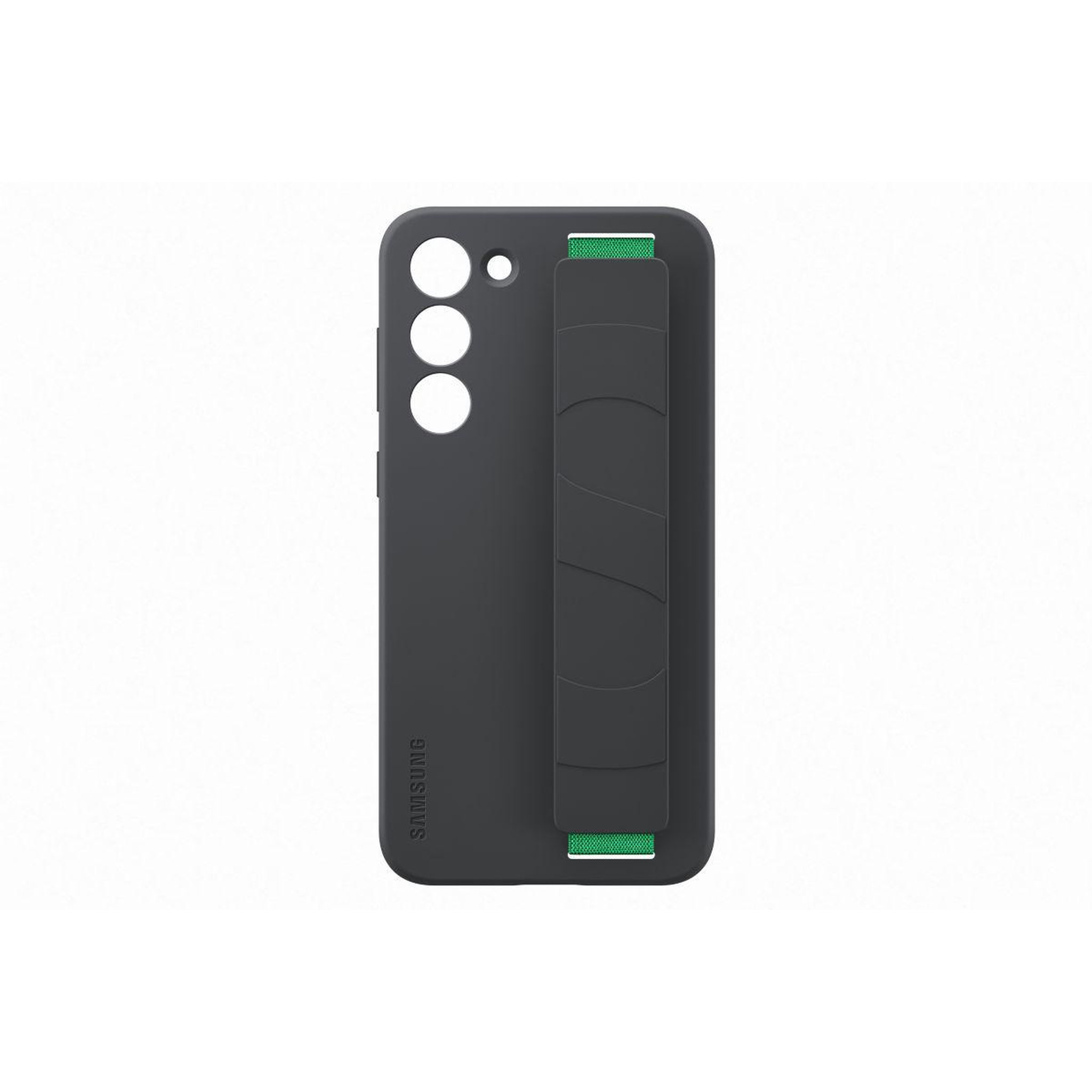 Samsung Coque s23+ silicone avec laniere noir